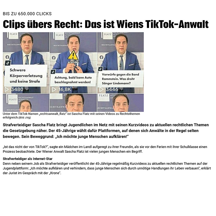 TikTok Anwalt Wien