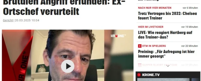 Brutalen Angriff erfunden: Ex-Ortschef verurteilt