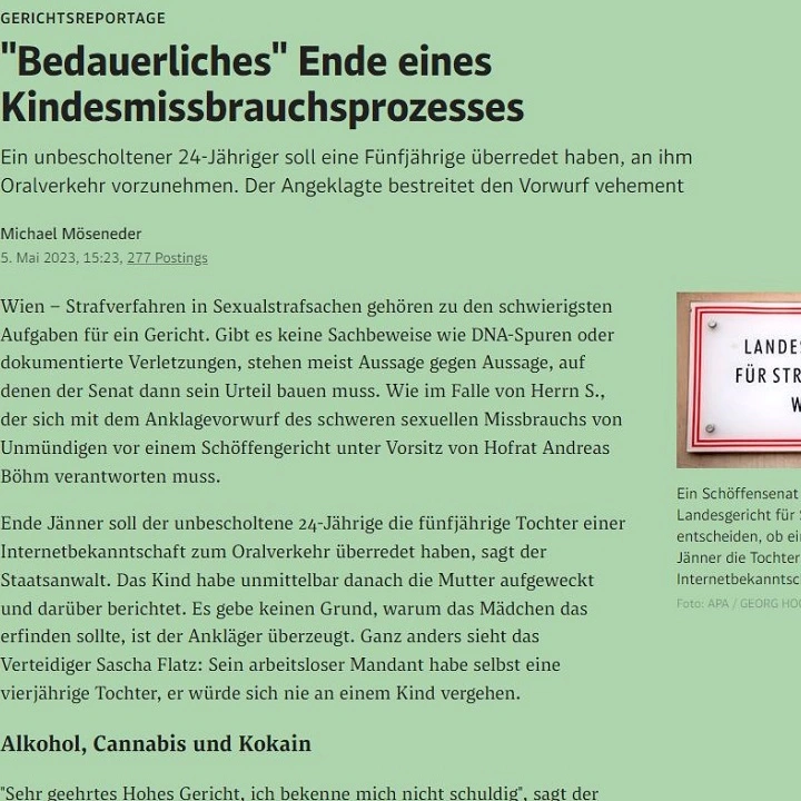 Rechtsanwalt Mag. Sascha Flatz – Pressebericht und Medienauftritt zum Strafrecht in Wien