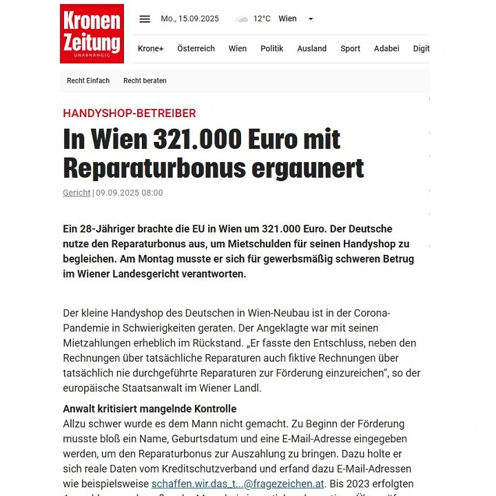 Rechtsanwalt Mag. Sascha Flatz – Pressebericht und Medienauftritt zum Strafrecht in Wien
