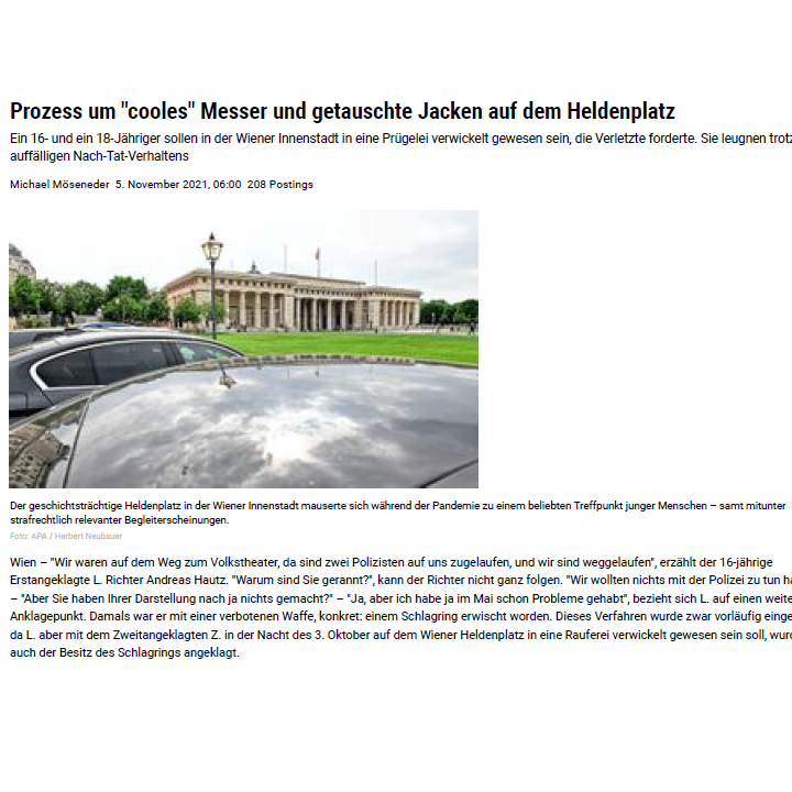 Rechtsanwalt Mag. Sascha Flatz – Pressebericht und Medienauftritt zum Strafrecht in Wien