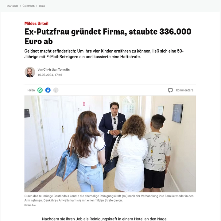 Rechtsanwalt Mag. Sascha Flatz - Pressebericht und Medienauftritt zum Strafrecht in Wien