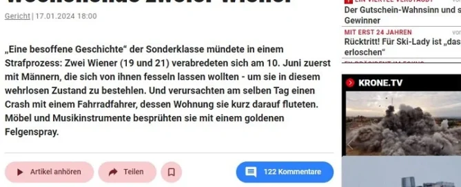 Rechtsanwalt Mag. Sascha Flatz - Pressebericht und Medienauftritt zum Strafrecht in Wien