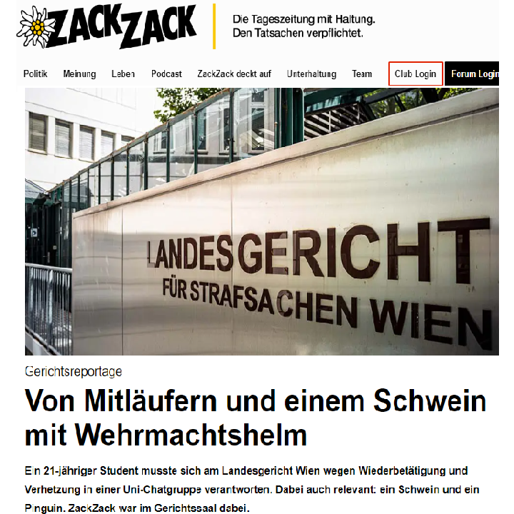 Rechtsanwalt Mag. Sascha Flatz - Pressebericht und Medienauftritt zum Strafrecht in Wien