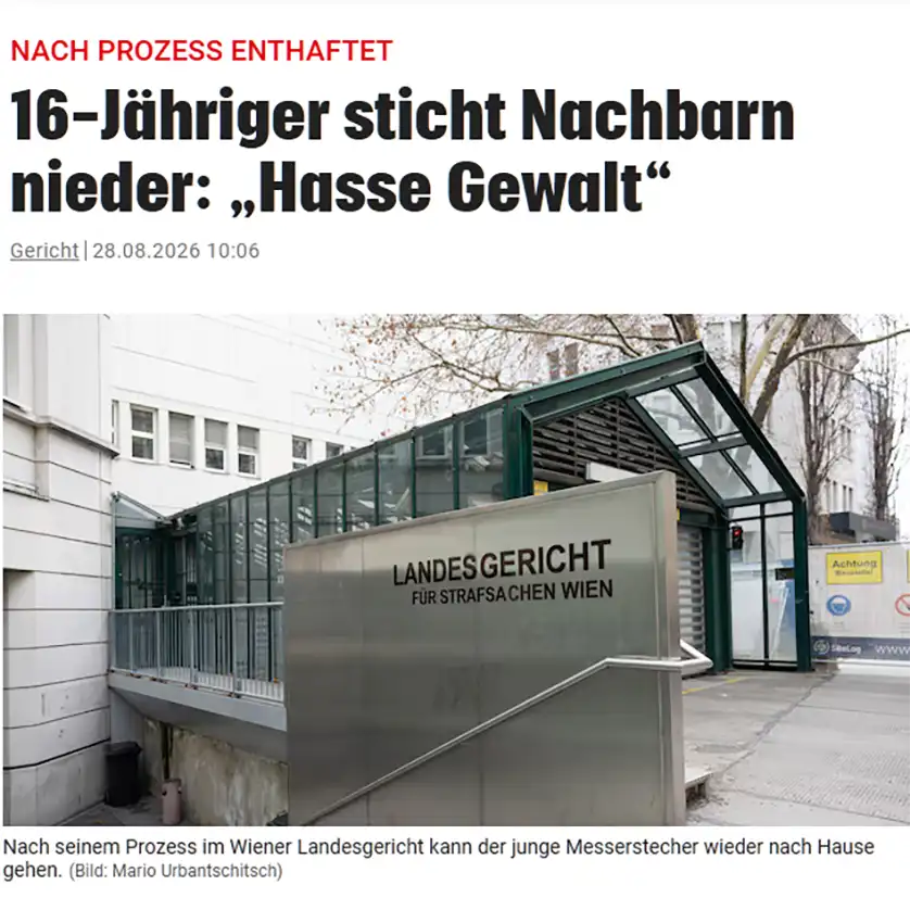 Artikel in der Kronenzeitung vom 28.8.2026 mit Strafverteidiger Sascha Flatz